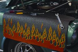 Red-Orange Flames Vehicle Fender Protective Cover